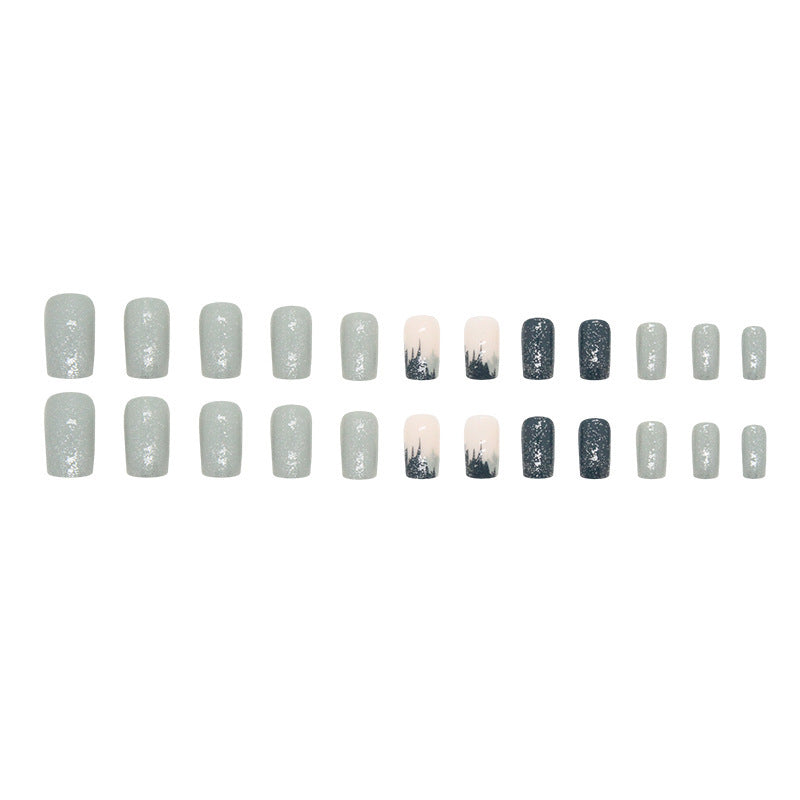 Gradient Glitter Gel Nagelspitzen Set Brehn