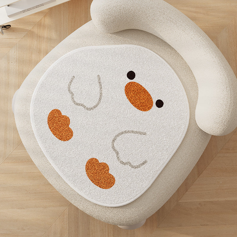 Acorn-Shaped Plush Chair Seat Cushion Pad with High-Pile Tufted Surface