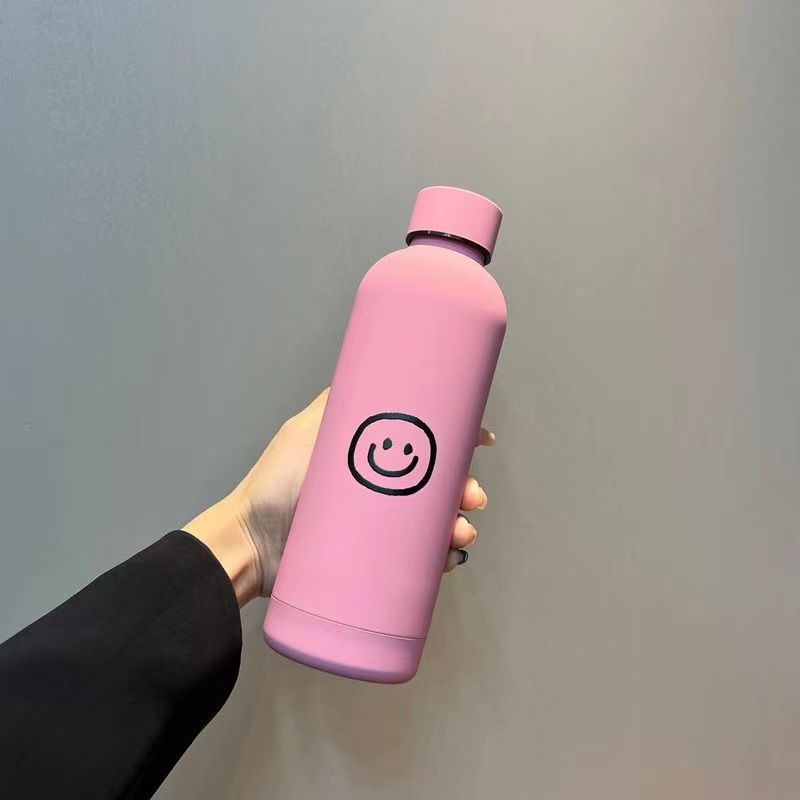 Damen Isoliertrinkflasche mit fröhlichem Lächelmotiv Brehn