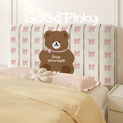 Padded Decorative Cupcake Headboard Cover with Scalloped Frame and Soft Upholstery