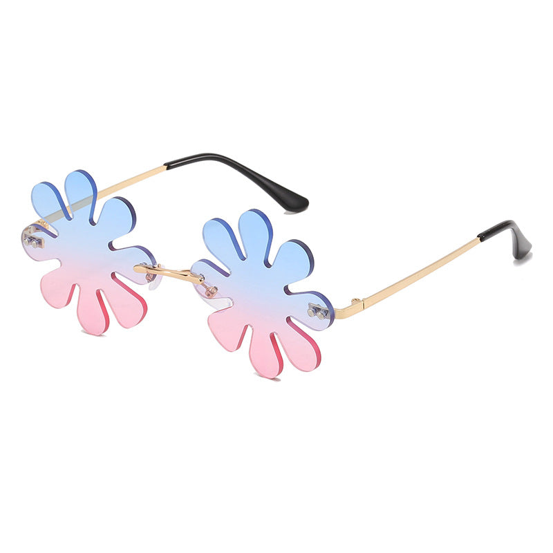 Damen Verspielte Blumen-Sonnenbrille mit stilvollem Metallrahmen Brehn