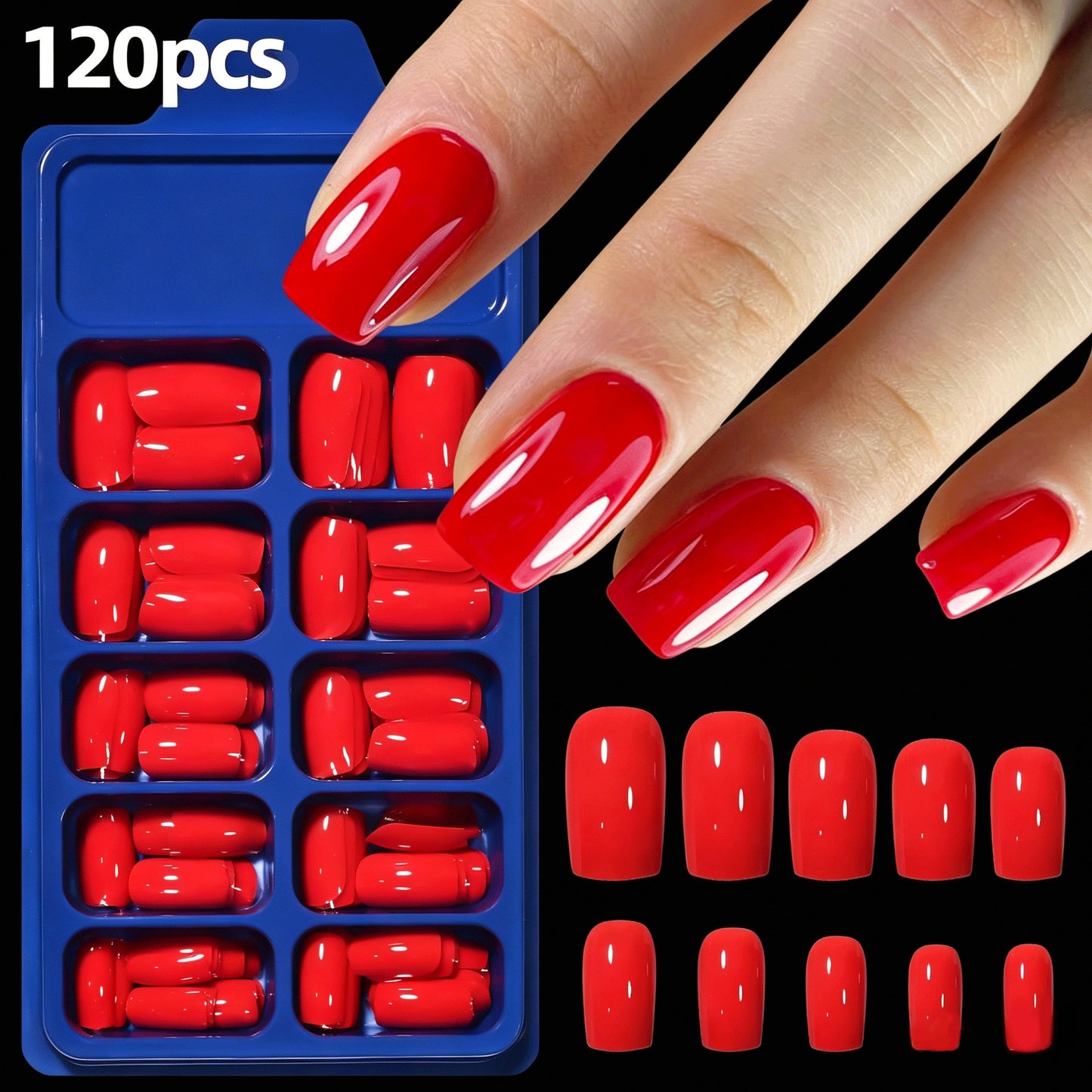 Premium Glossy Press-On Nail Tips Brehn