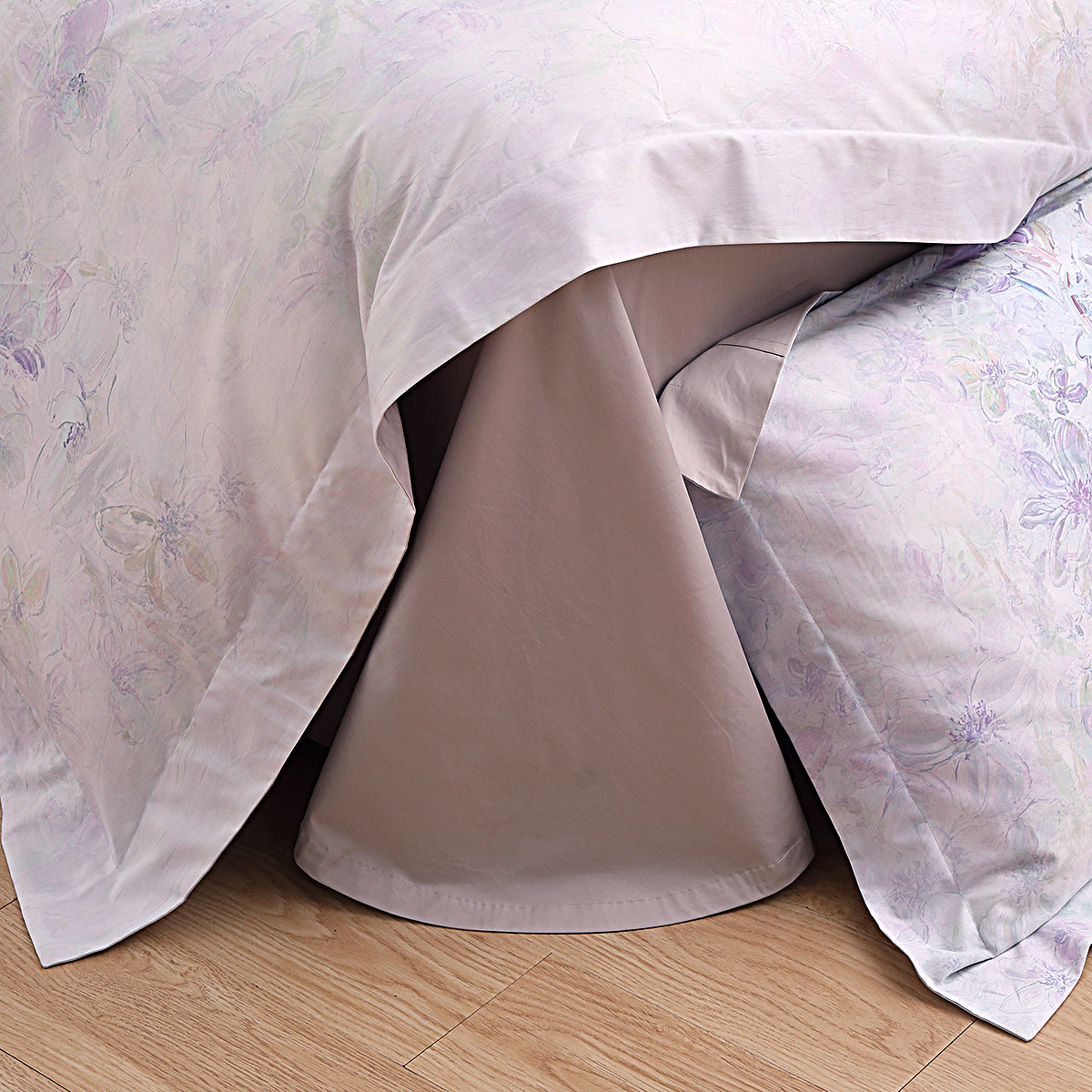 Florales bedrucktes Satin-Baumwoll Wendebettbezug Set mit Umschlagkissenbezügen