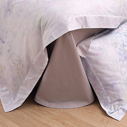 Florales bedrucktes Satin-Baumwoll Wendebettbezug Set mit Umschlagkissenbezügen