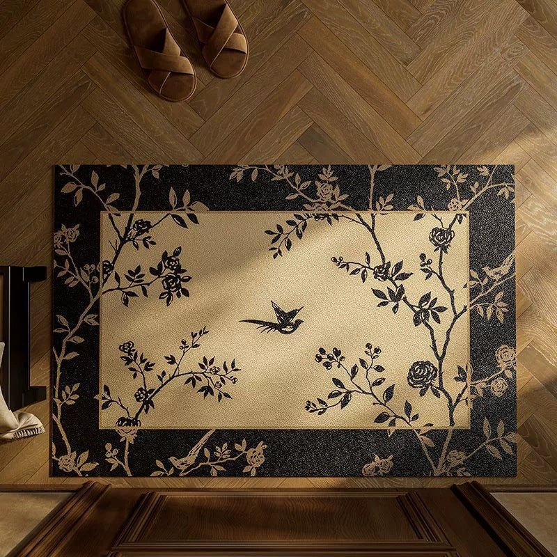 Bestickte Blumenmuster Bereichsmatte