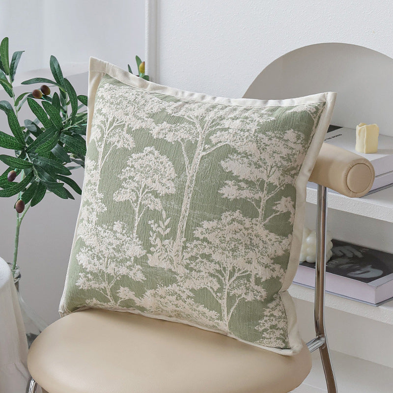 Quadratischer dekorativer Kissenbezug im Toile‑Motiv mit Jacquard‑Webstruktur und Paspelrand Brehn