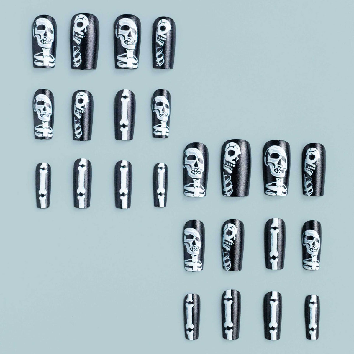 Halloween-Themen Skelett Nagelkunst Set
