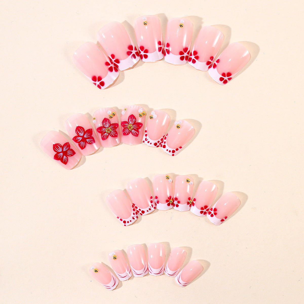 Dekorative Florale Nagel Kunst Extensions Brehn