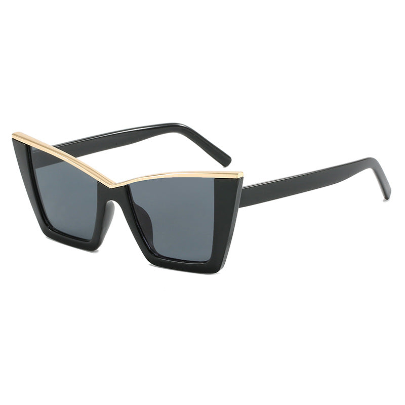 Damen quadratische Sonnenbrille mit goldenen Details Brehn