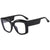 Damen modische Brille mit breitem, quadratischem Rahmen Brehn