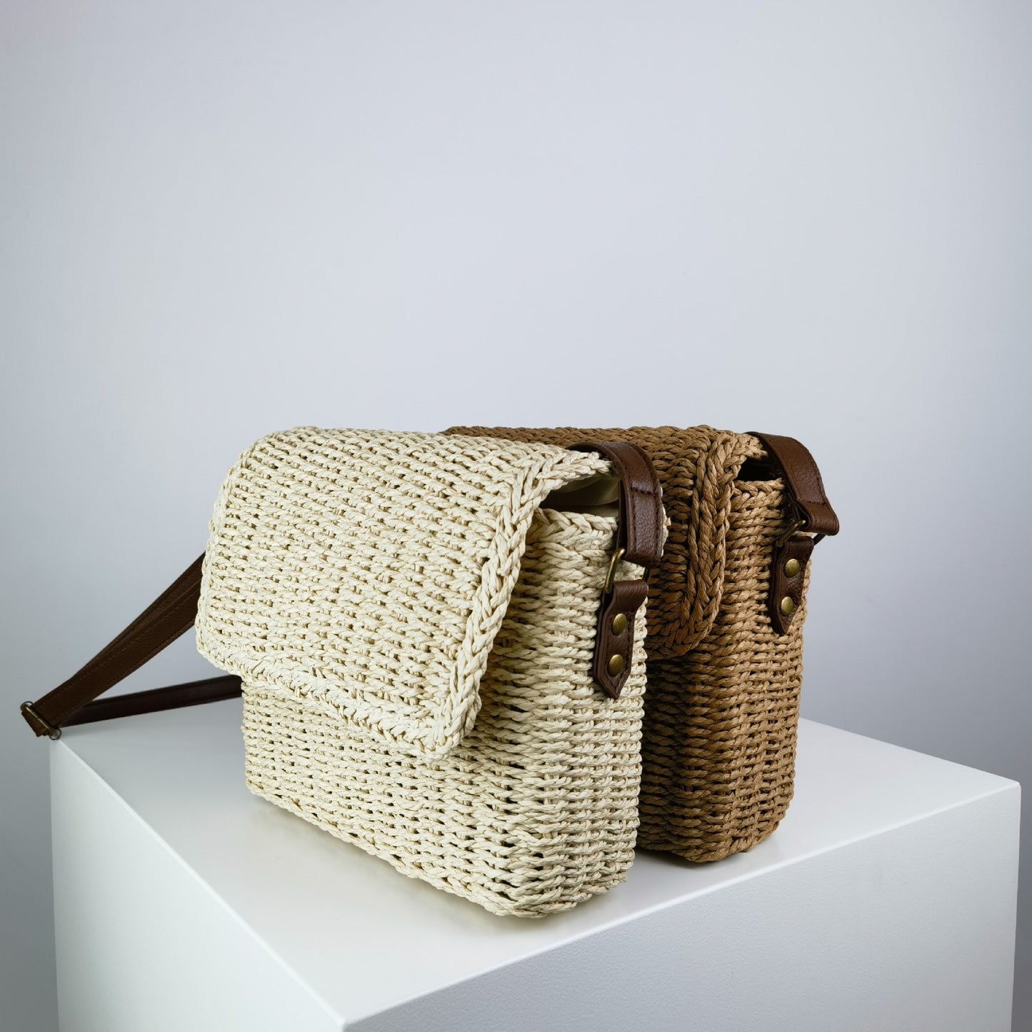 Stilvolle Rattan Umhängetasche Brehn