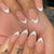 Elegante Stiletto French Tip Druck-Nägel Brehn