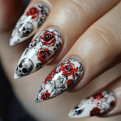 Gothic Floral Design Nagelkunst Extensions Brehn