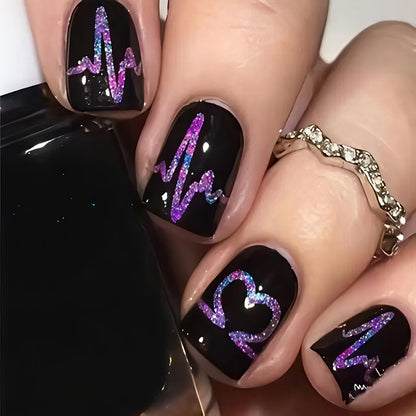 Heartbeat-Themen Nagelkunst Brehn