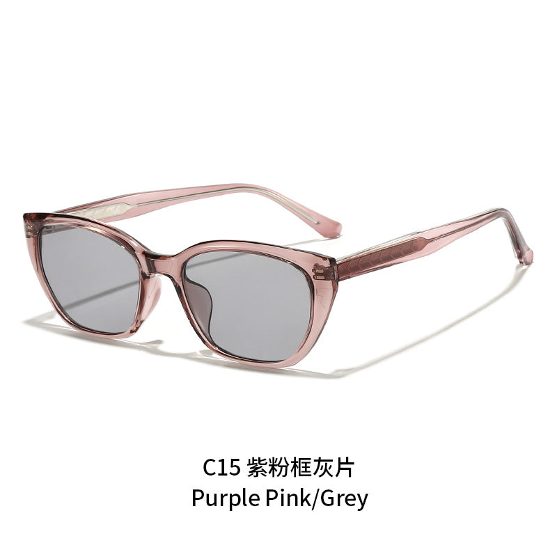 Damen futuristische Sonnenbrille mit markantem Rahmen Brehn