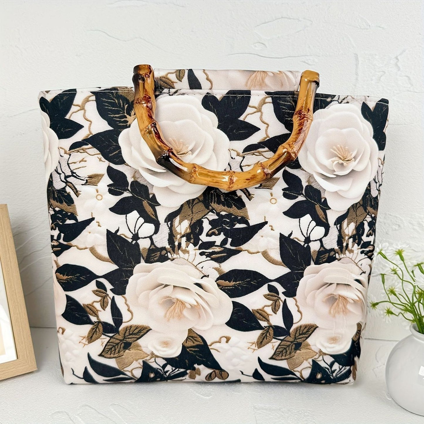 Strandtasche mit Bambusgriffen Brehn