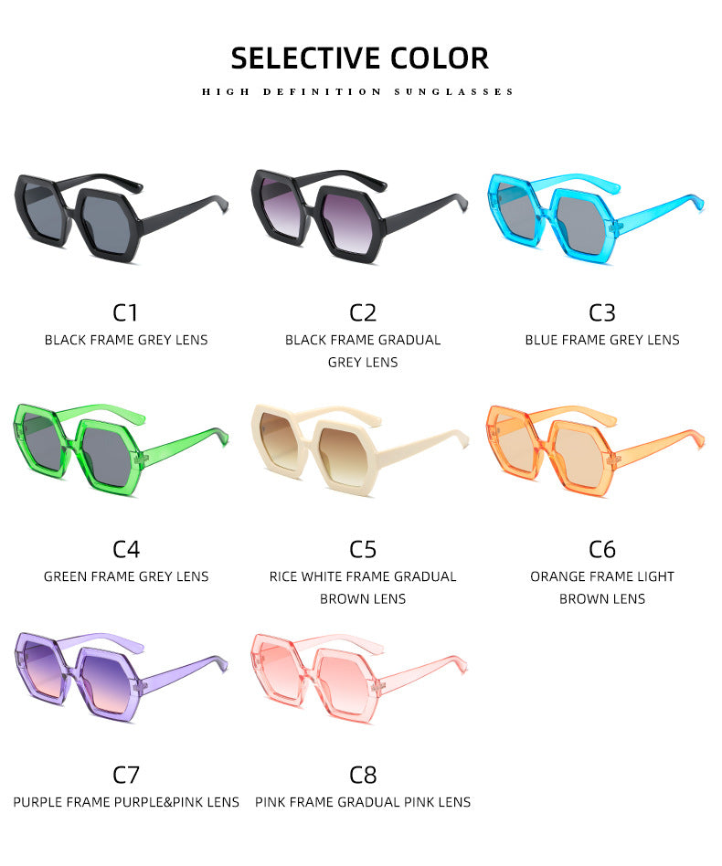 Damen hexagonale Sonnenbrille mit komfortablem Rahmen Brehn