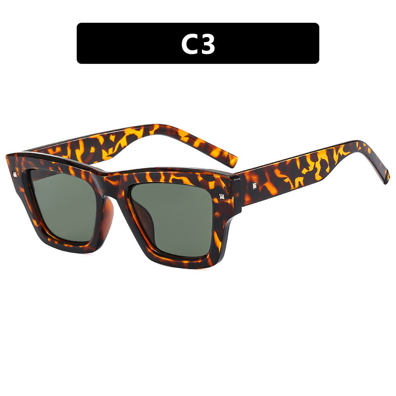 Damen modische rechteckige Brille mit facettenreichem Design Brehn