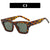 Damen modische rechteckige Brille mit facettenreichem Design Brehn