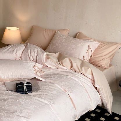 Luxuriöses Wendeduvet-Bezug-Set mit gebundenen Kissenbezügen