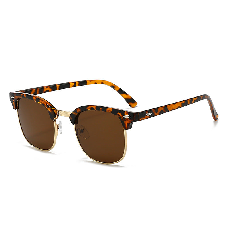 Damen modische Retro-Sonnenbrille mit metallischem Rahmen Brehn