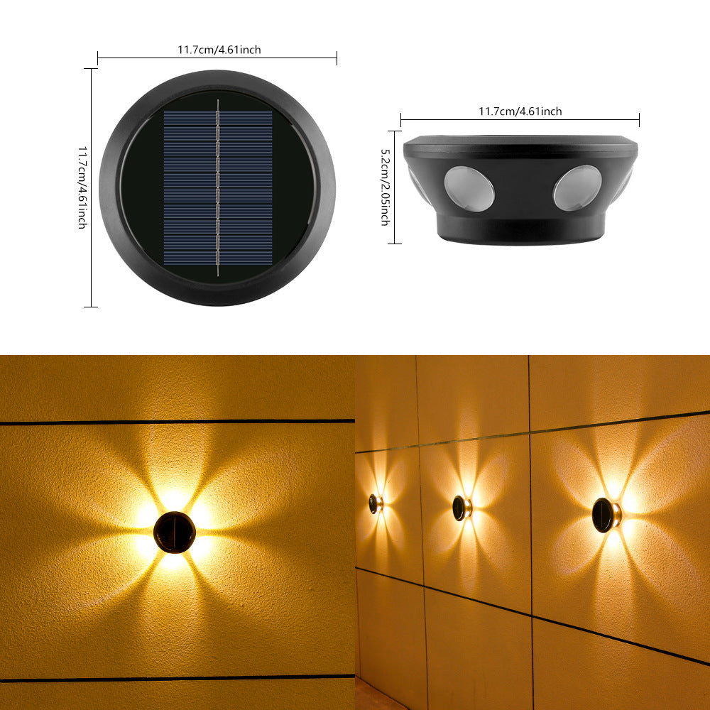Outdoor Solar Wandlicht Multi-Beam LED Dekorative Akzent Brehn