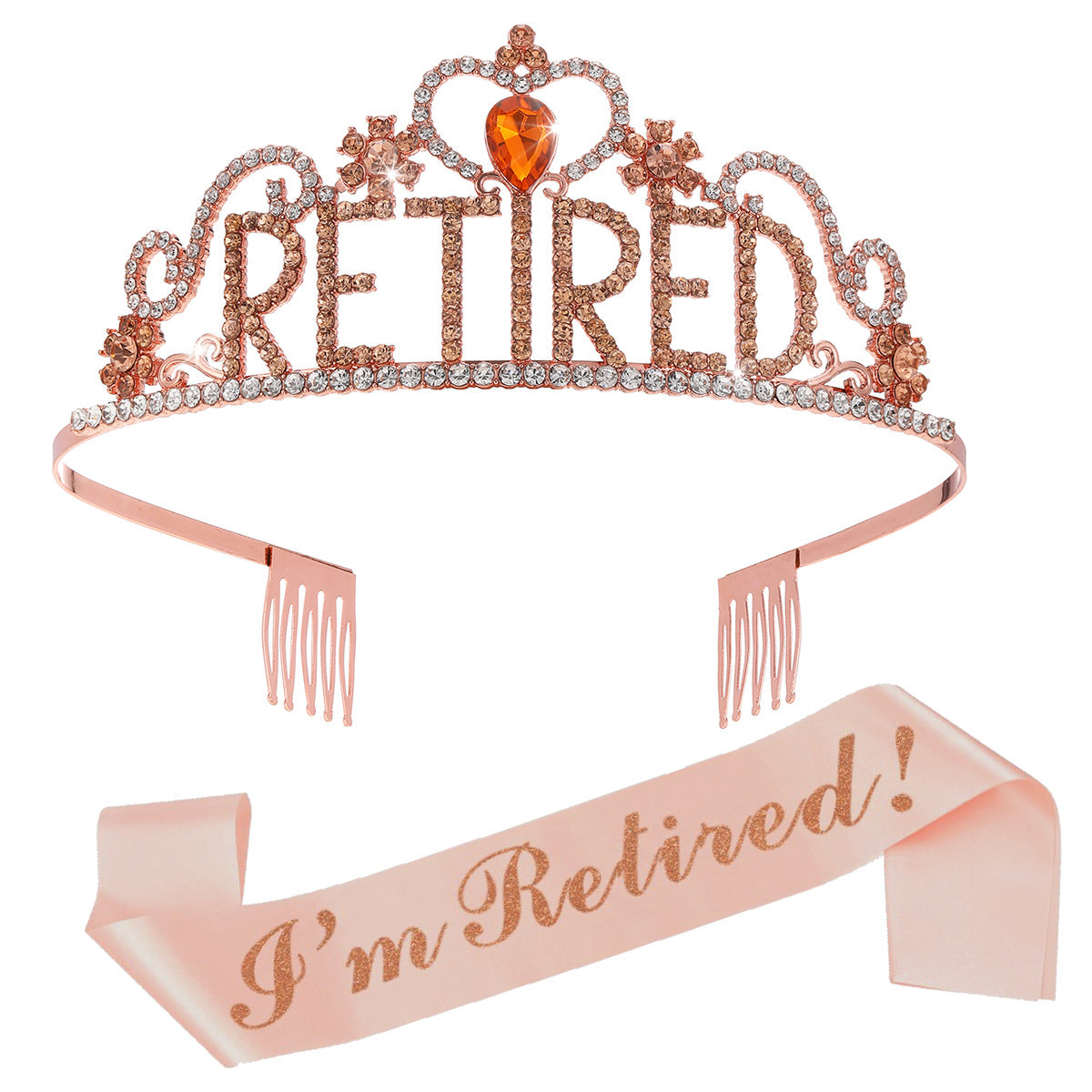 Damen Festliche Tiara mit Aufschrift und Satin-Schärpe Brehn