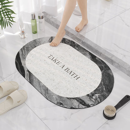 Elegante Marmor Design Badezimmermatte Brehn