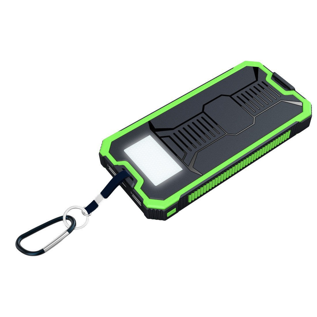 Robuste und Tragbare Solar-Powerbank mit Integrierter Led-Lampe Brehn