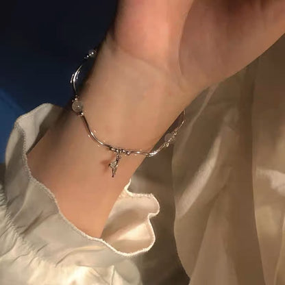 Elegante Silber Fisch Charm Armband Brehn