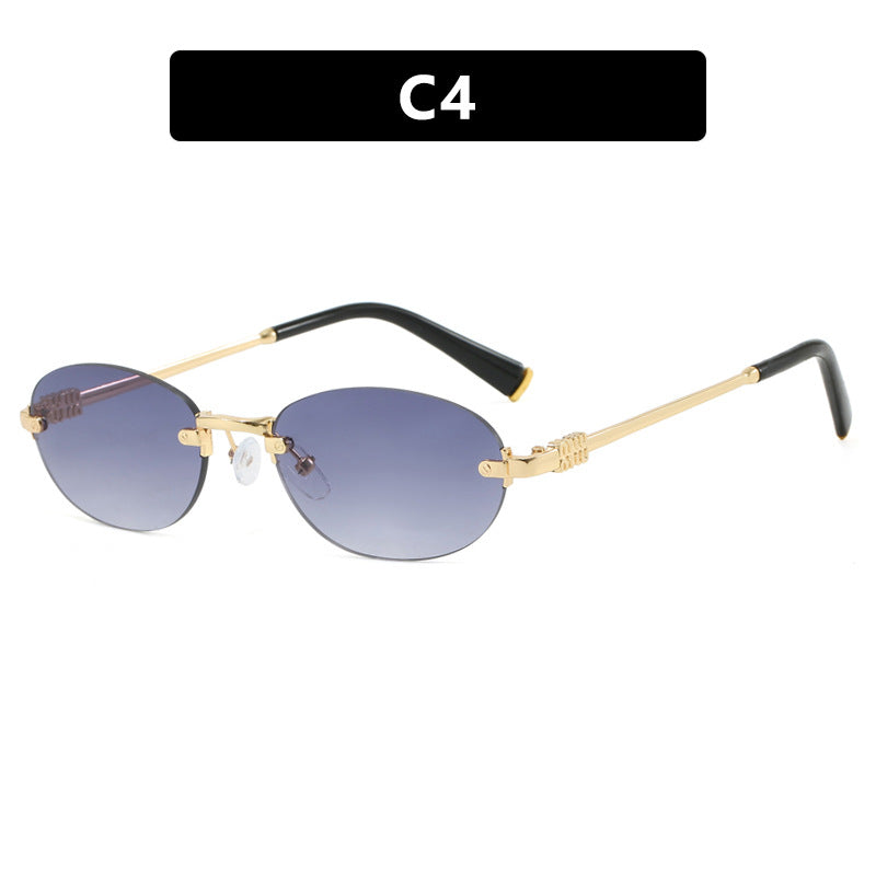 Damen modische Sonnenbrille mit ovalem Rahmen und edlen Akzenten Brehn