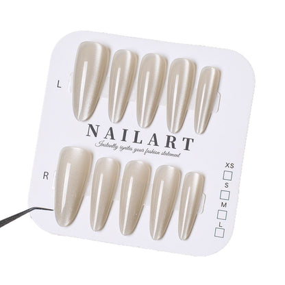 Stylische Lange Stiletto Glänzende Press-On Nägel Brehn