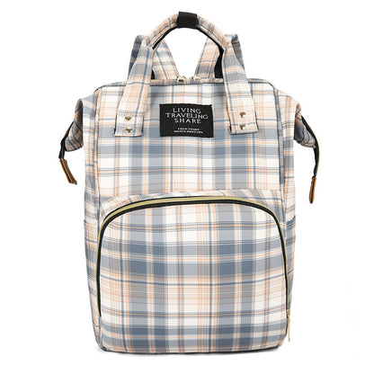 Karierter Muster Reisek backpack Brehn