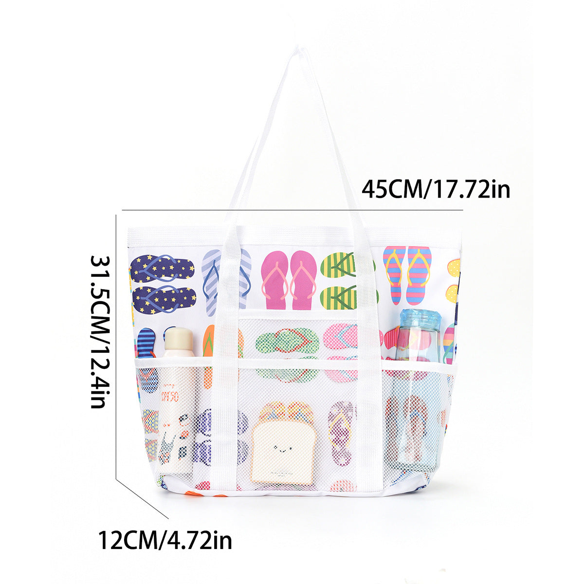 Strandtasche mit Durchlässigem Design und Großem Fächer Brehn