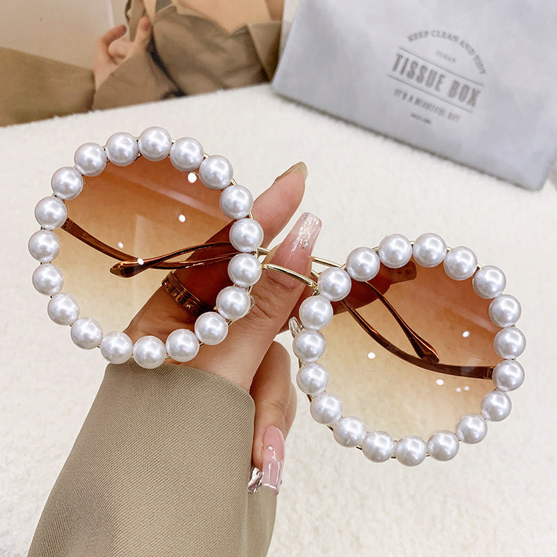 Damen elegante oversized Sonnenbrille mit stilvollem transparentem Rahmen Brehn