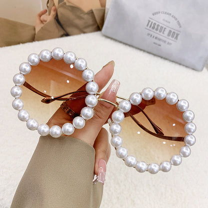 Damen elegante oversized Sonnenbrille mit stilvollem transparentem Rahmen Brehn