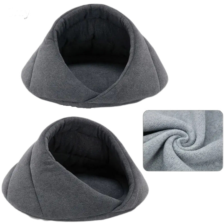 Gemütliches Fleece Katzenhöhlenbett Hundebett