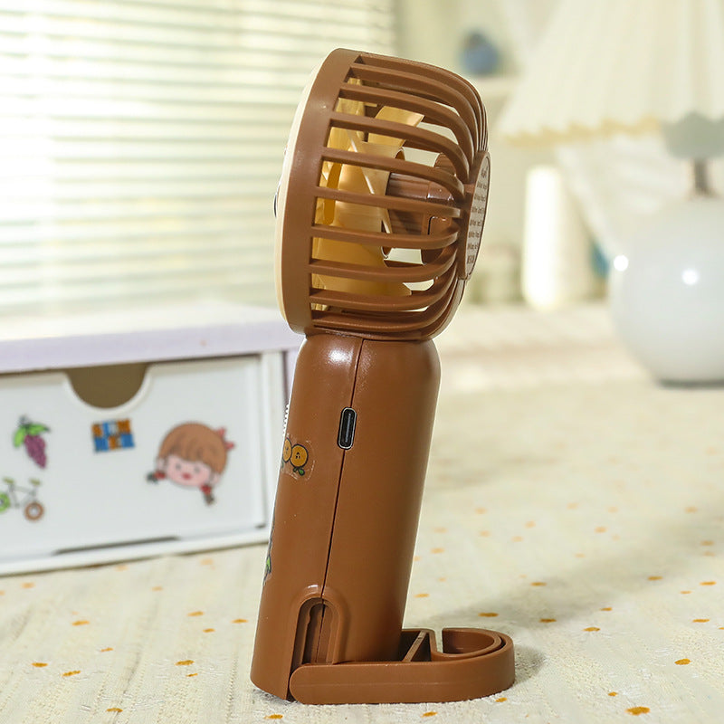 Damen tragbarer LED-Handventilator im verspielten Tierdesign Brehn