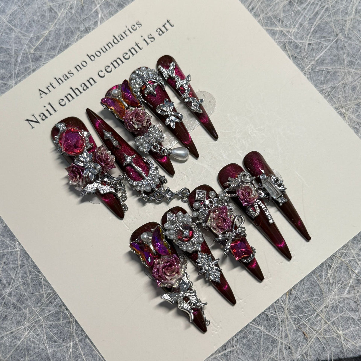 Dekoratives Strass-Nagelkunst-Set