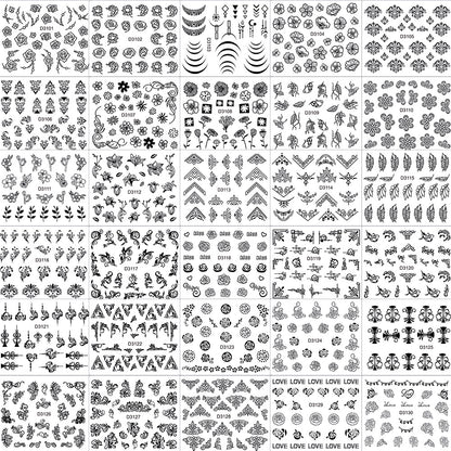 Kreative Nagelkunst Aufkleber Sammlung