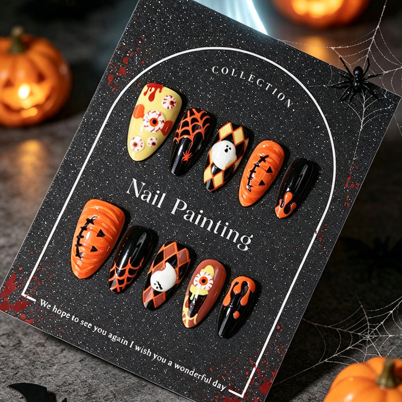 Kreative Halloween Press-On Nagelspitzen Brehn