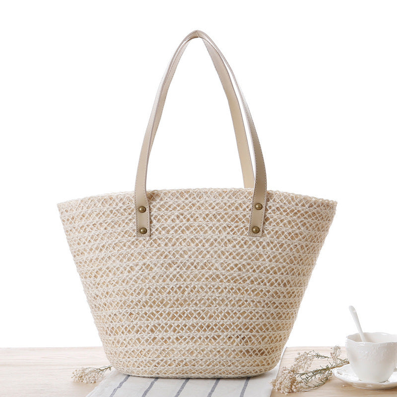 Strohtasche mit Modischem Knotenverschluss Brehn