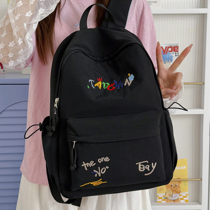 Stylische gestickte Rucksack Brehn