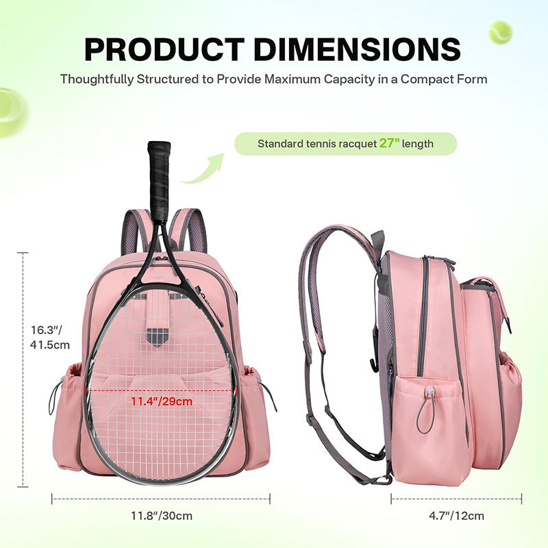 Sportlicher Tennis-Rucksack mit Speziellen Schläger- und Zubehörfächern Brehn