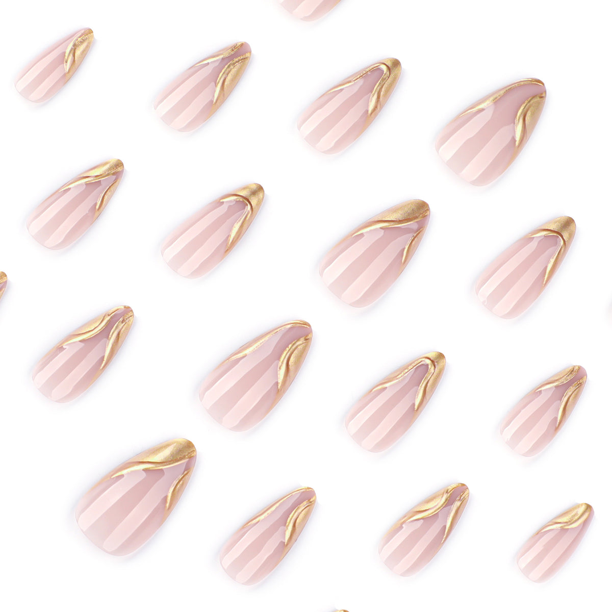 Elegante Stiletto-Nägel mit schimmerndem Gold-Akzent Brehn