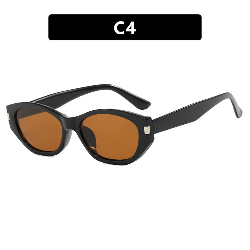 Damen modische Cat-Eye Sonnenbrille mit elegantem, transparentem Rahmen Brehn