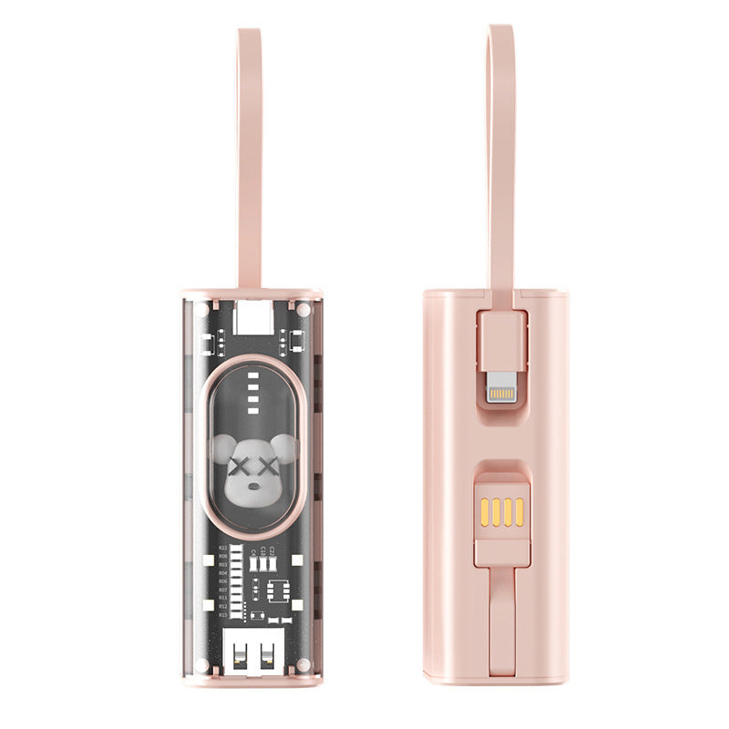Tragbare Powerbank mit integriertem Ladekonzept und praktischer Trageschlaufe Brehn