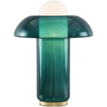 Moderne Tischleuchte mit elegantem Glasschirm
