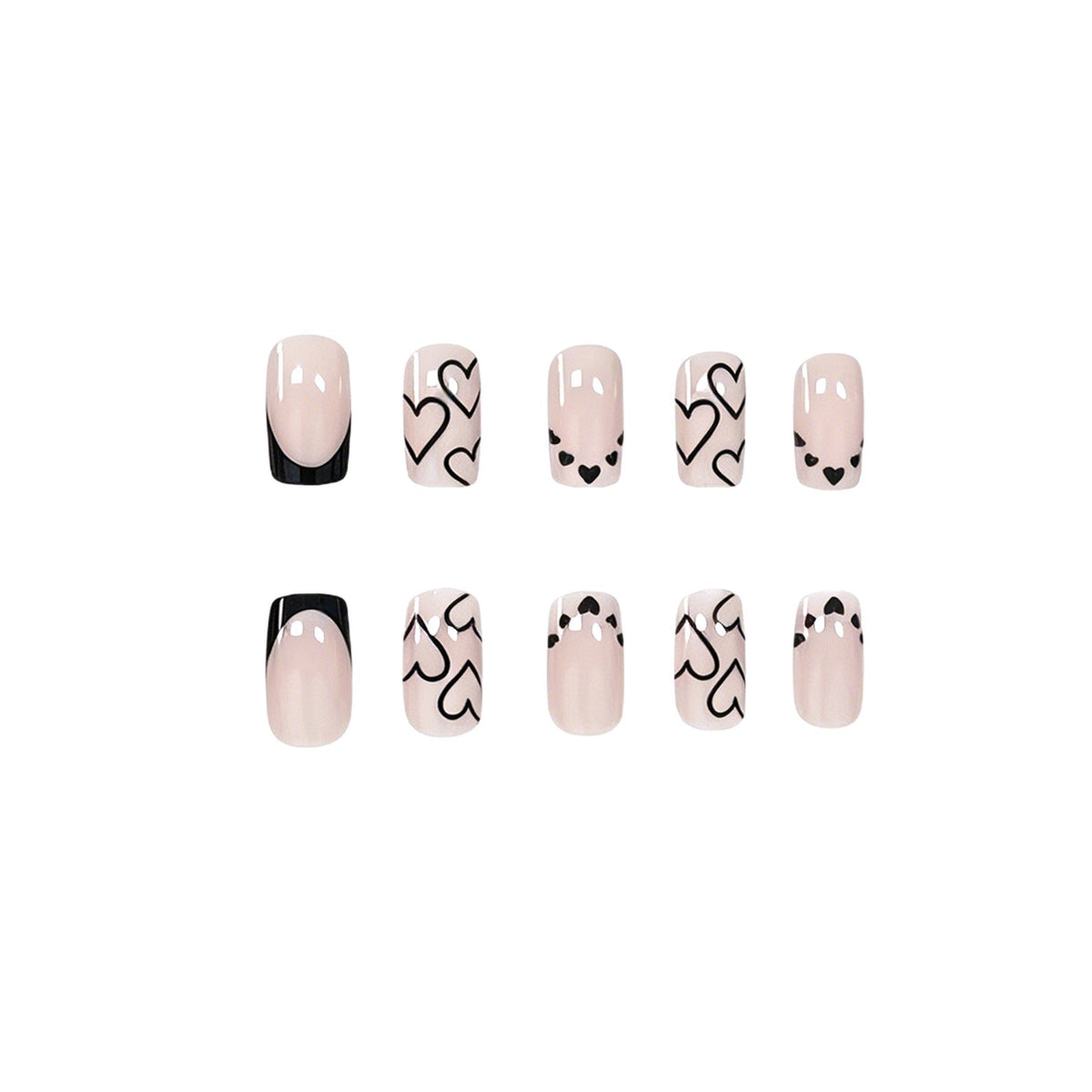 Herz-inspirierte Acryl-Nagelkunst-Set Brehn