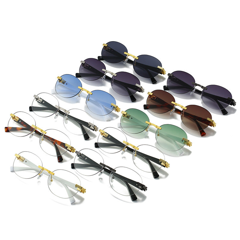 Damen modische Sonnenbrille mit transparentem Rahmen und flexibler Nasenauflage Brehn